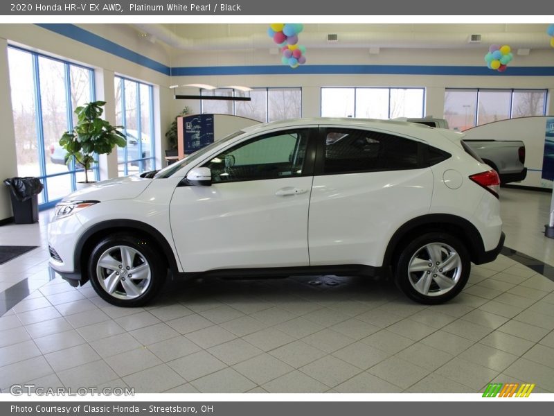 Platinum White Pearl / Black 2020 Honda HR-V EX AWD