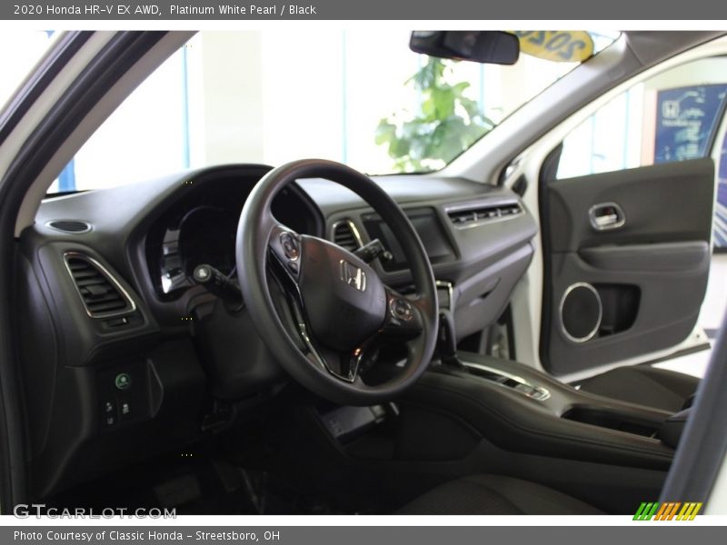 Platinum White Pearl / Black 2020 Honda HR-V EX AWD