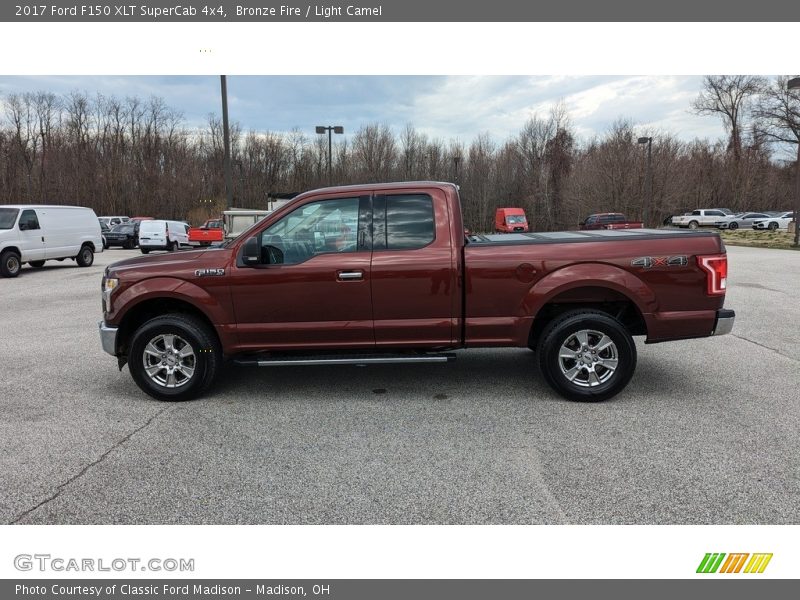 Bronze Fire / Light Camel 2017 Ford F150 XLT SuperCab 4x4