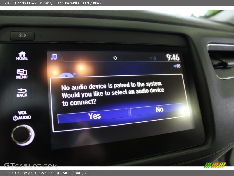 Platinum White Pearl / Black 2020 Honda HR-V EX AWD