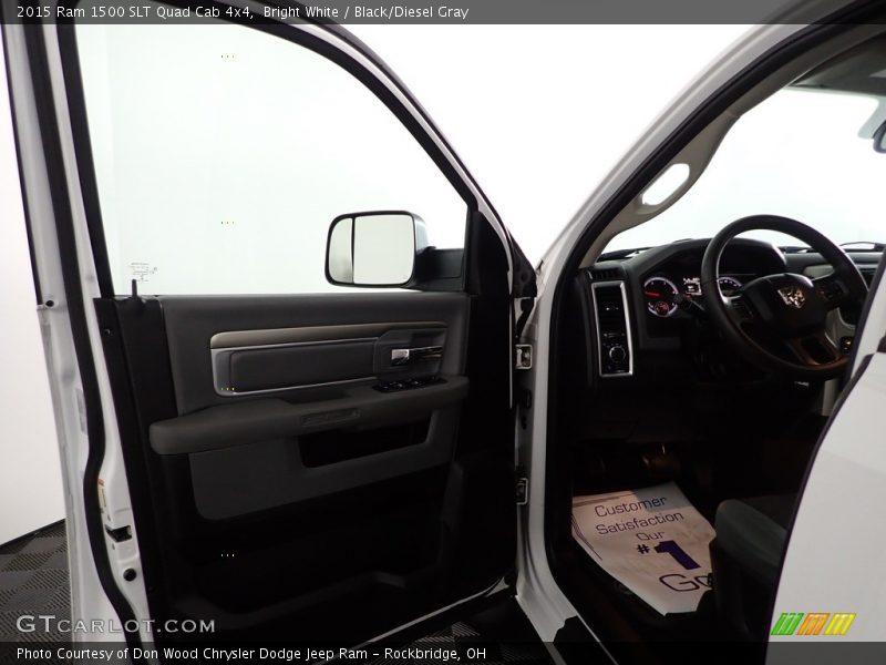 Bright White / Black/Diesel Gray 2015 Ram 1500 SLT Quad Cab 4x4