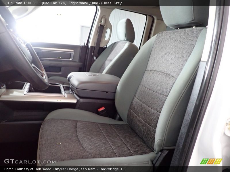 Bright White / Black/Diesel Gray 2015 Ram 1500 SLT Quad Cab 4x4