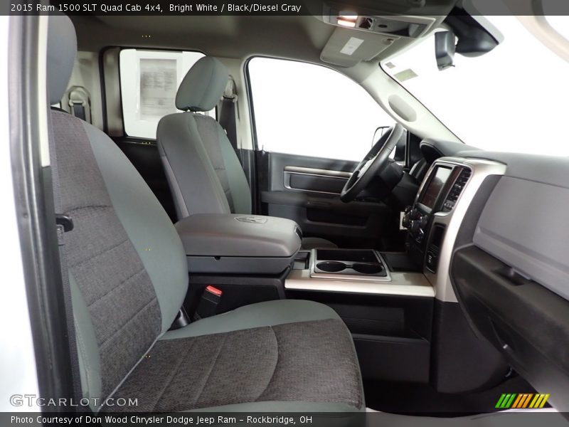 Bright White / Black/Diesel Gray 2015 Ram 1500 SLT Quad Cab 4x4