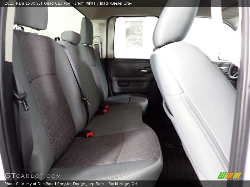 Bright White / Black/Diesel Gray 2015 Ram 1500 SLT Quad Cab 4x4