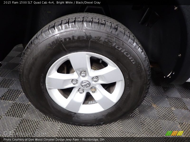 Bright White / Black/Diesel Gray 2015 Ram 1500 SLT Quad Cab 4x4