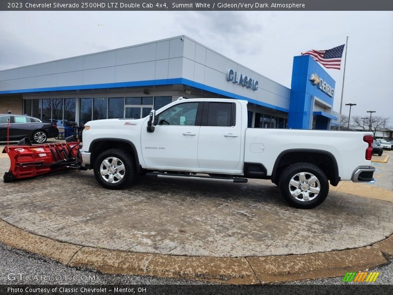 Summit White / Gideon/Very Dark Atmosphere 2023 Chevrolet Silverado 2500HD LTZ Double Cab 4x4