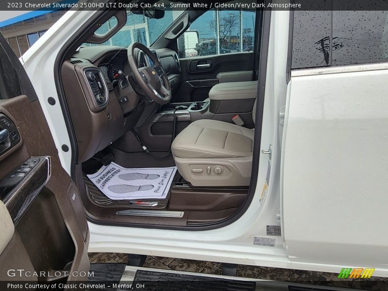 Summit White / Gideon/Very Dark Atmosphere 2023 Chevrolet Silverado 2500HD LTZ Double Cab 4x4