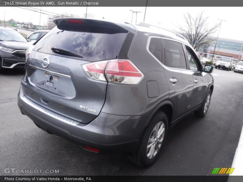 Gun Metallic / Charcoal 2015 Nissan Rogue SV AWD