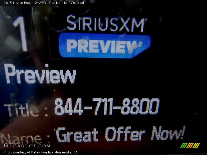 Gun Metallic / Charcoal 2015 Nissan Rogue SV AWD
