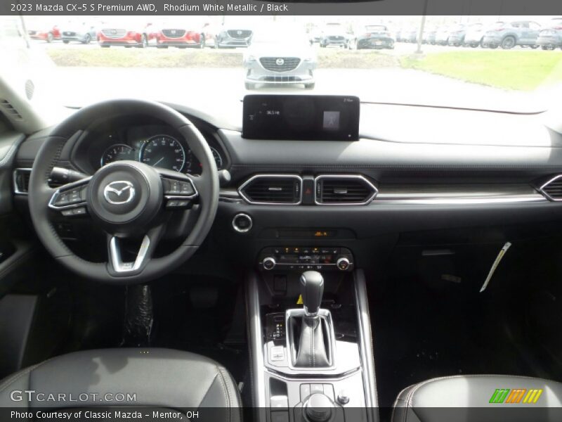 Rhodium White Metallic / Black 2023 Mazda CX-5 S Premium AWD