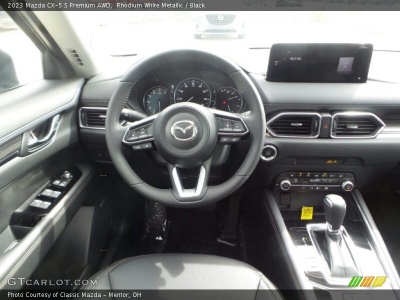 Rhodium White Metallic / Black 2023 Mazda CX-5 S Premium AWD