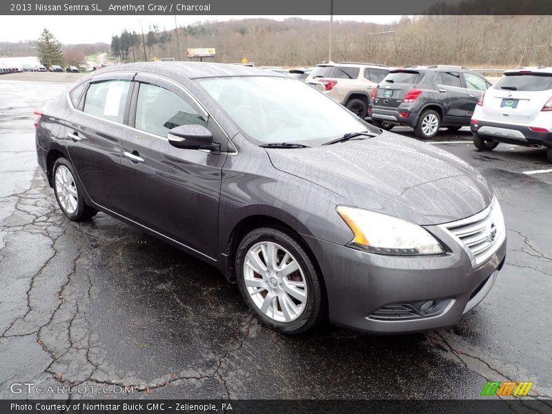 Amethyst Gray / Charcoal 2013 Nissan Sentra SL