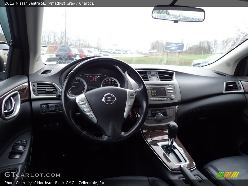 Amethyst Gray / Charcoal 2013 Nissan Sentra SL