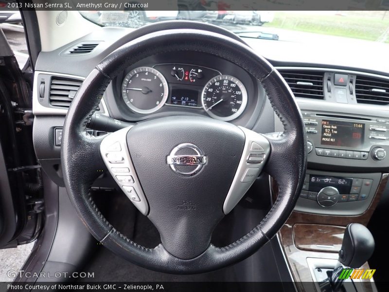 Amethyst Gray / Charcoal 2013 Nissan Sentra SL