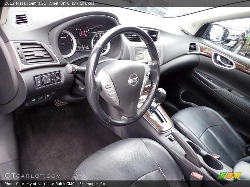 Amethyst Gray / Charcoal 2013 Nissan Sentra SL