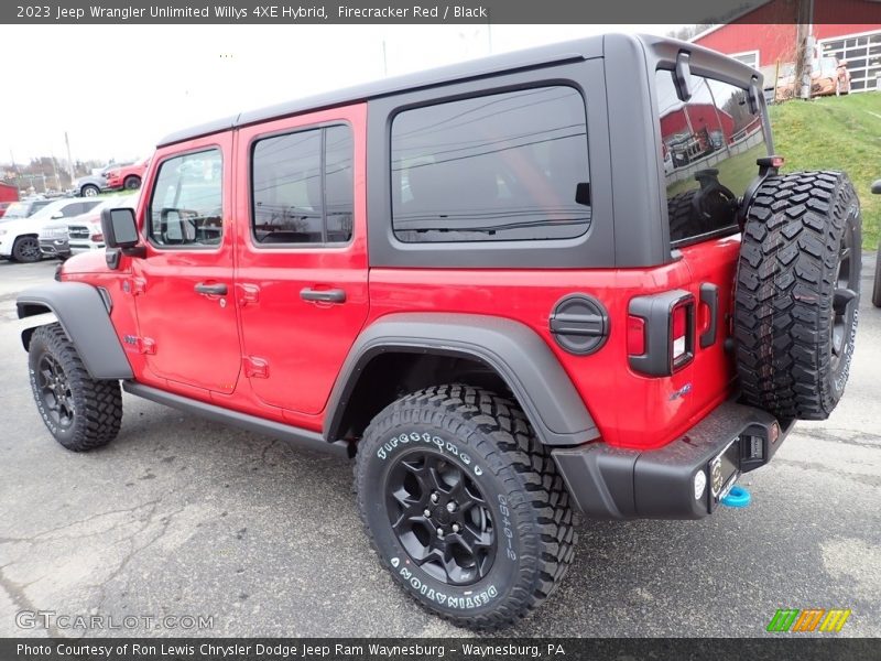 Firecracker Red / Black 2023 Jeep Wrangler Unlimited Willys 4XE Hybrid