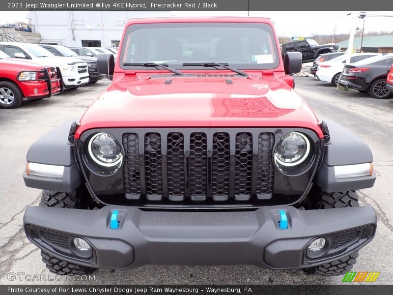 Firecracker Red / Black 2023 Jeep Wrangler Unlimited Willys 4XE Hybrid