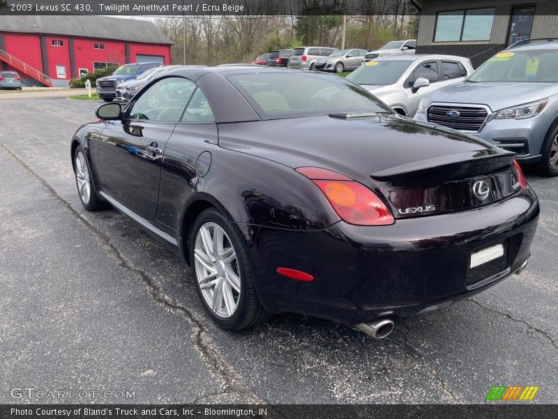 Twilight Amethyst Pearl / Ecru Beige 2003 Lexus SC 430