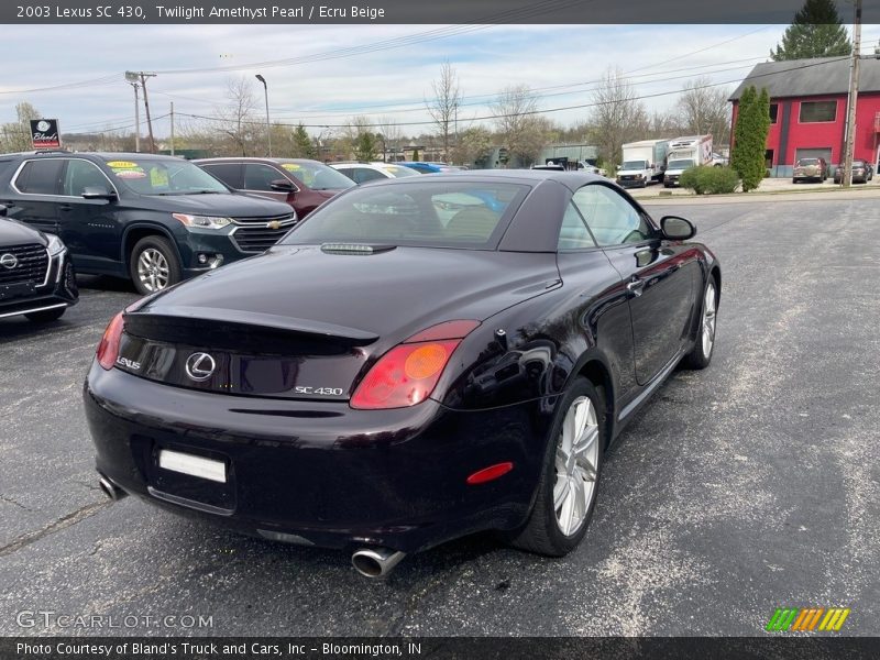 Twilight Amethyst Pearl / Ecru Beige 2003 Lexus SC 430