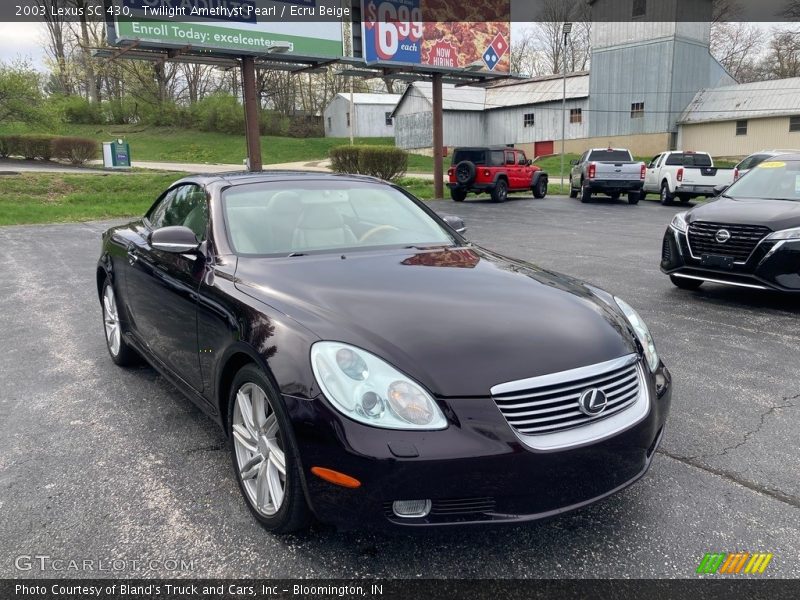 Twilight Amethyst Pearl / Ecru Beige 2003 Lexus SC 430