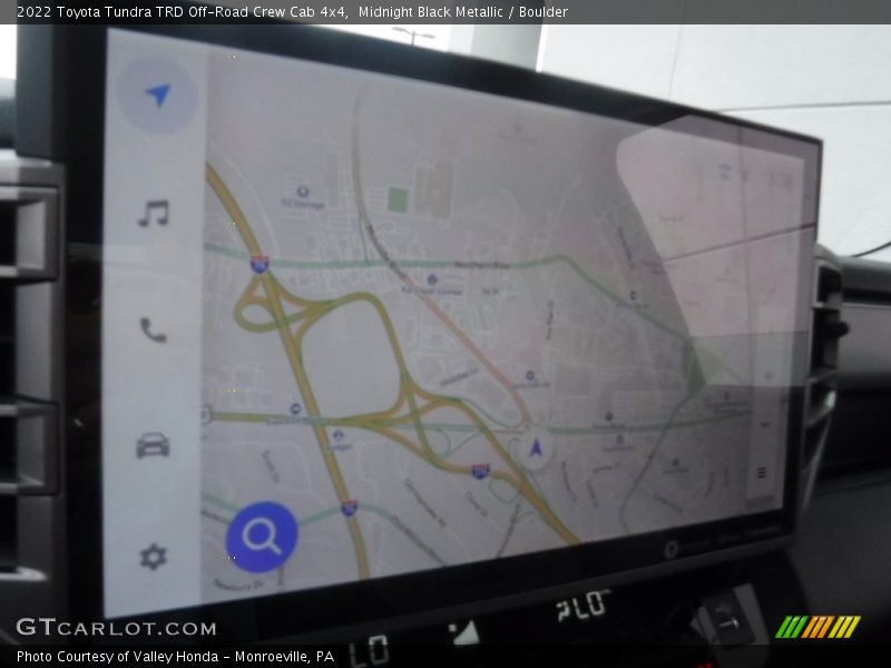 Navigation of 2022 Tundra TRD Off-Road Crew Cab 4x4