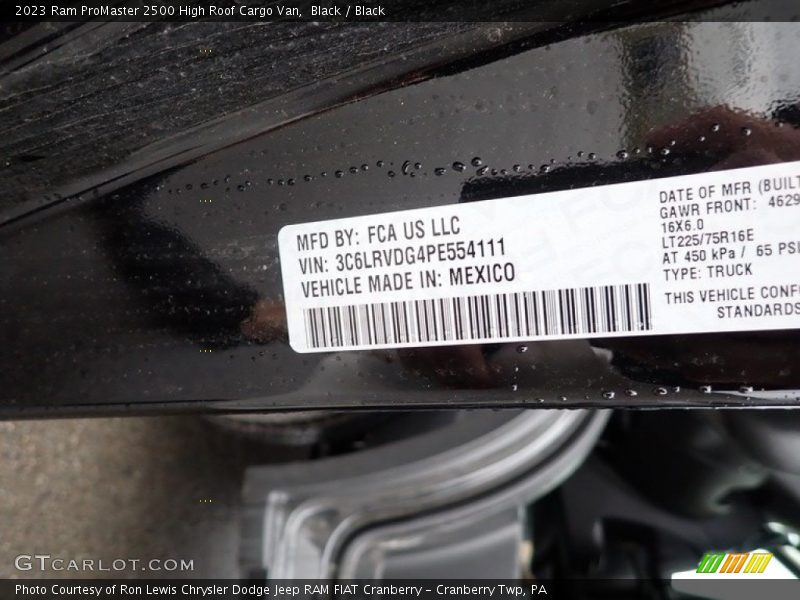 Black / Black 2023 Ram ProMaster 2500 High Roof Cargo Van