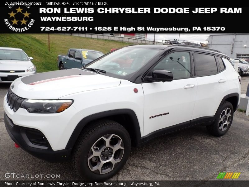 Bright White / Black 2022 Jeep Compass Trailhawk 4x4