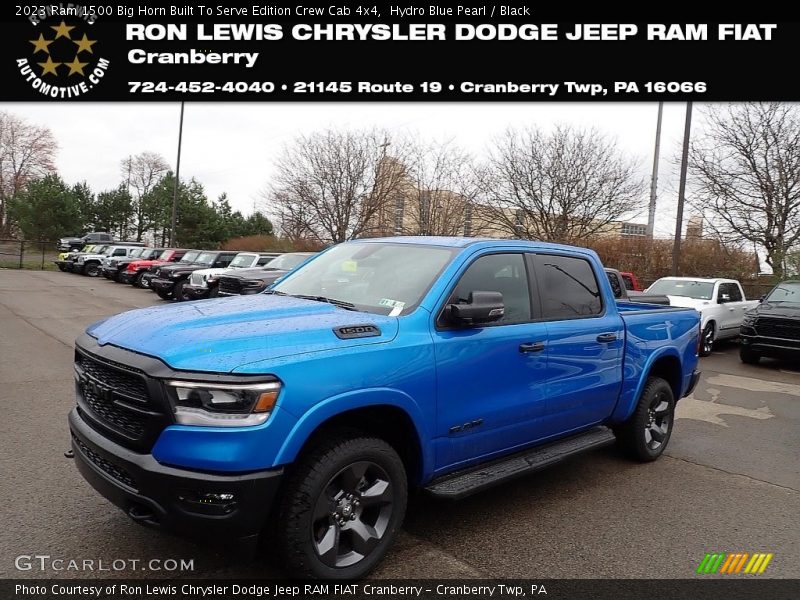 Hydro Blue Pearl / Black 2023 Ram 1500 Big Horn Built To Serve Edition Crew Cab 4x4