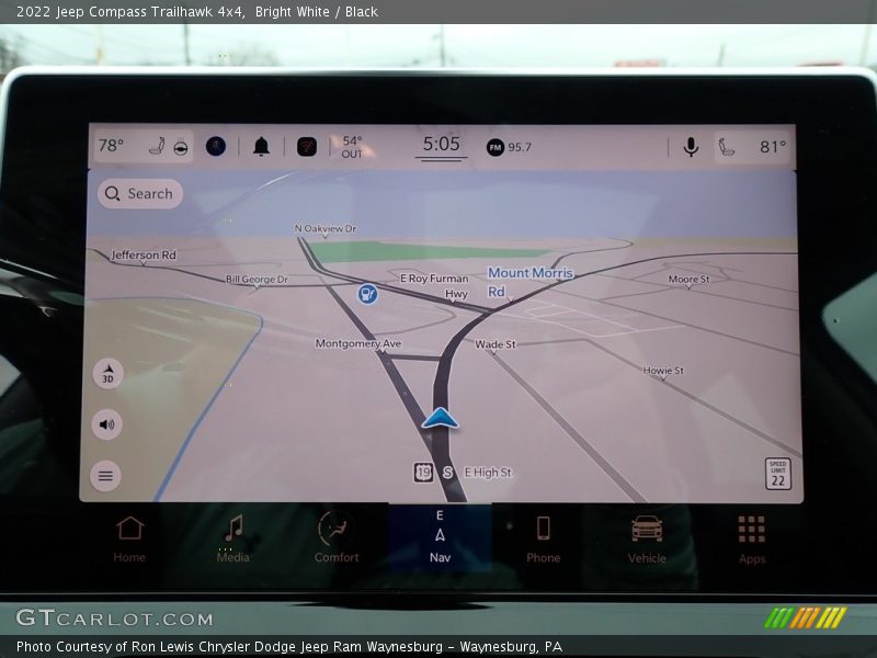 Bright White / Black 2022 Jeep Compass Trailhawk 4x4