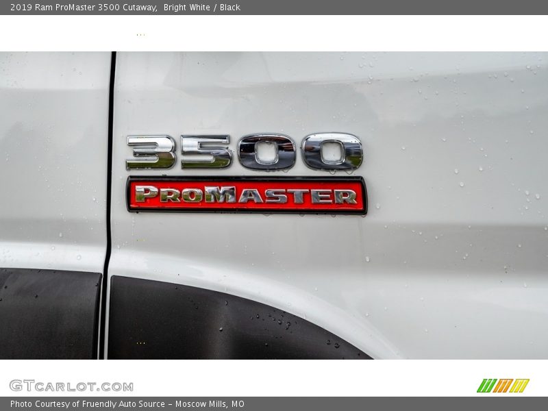 Bright White / Black 2019 Ram ProMaster 3500 Cutaway