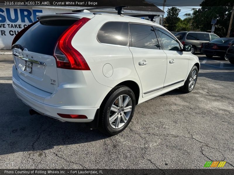 Crystal White Pearl / Beige 2016 Volvo XC60 T5 AWD