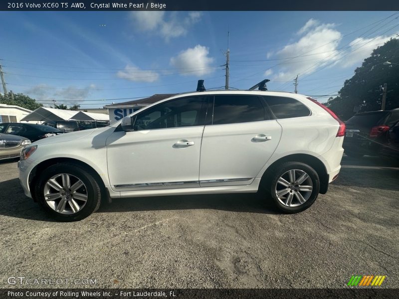 Crystal White Pearl / Beige 2016 Volvo XC60 T5 AWD