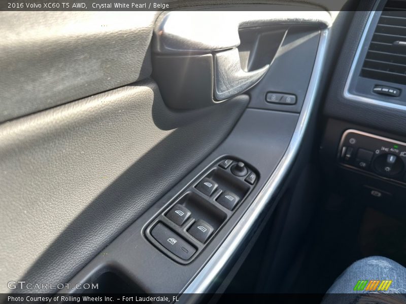 Crystal White Pearl / Beige 2016 Volvo XC60 T5 AWD