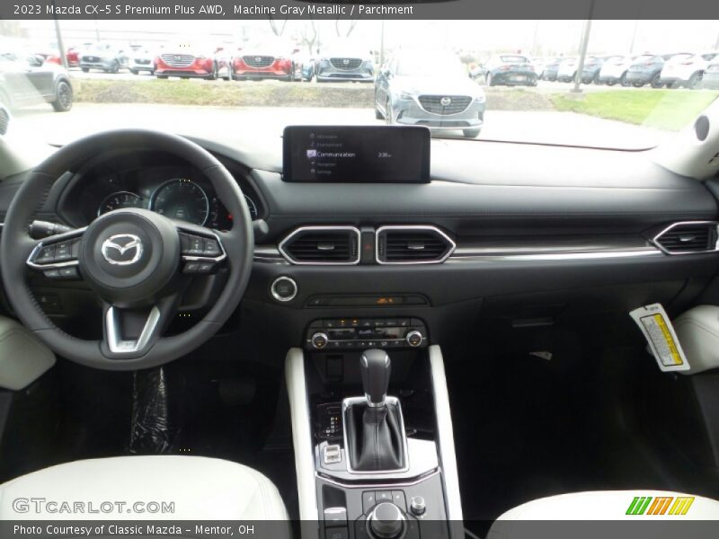 Machine Gray Metallic / Parchment 2023 Mazda CX-5 S Premium Plus AWD