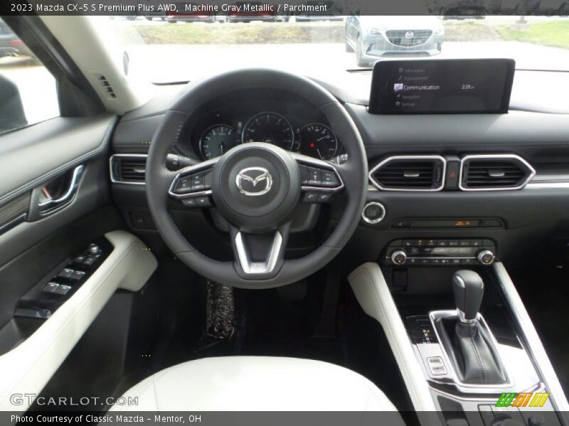 Machine Gray Metallic / Parchment 2023 Mazda CX-5 S Premium Plus AWD