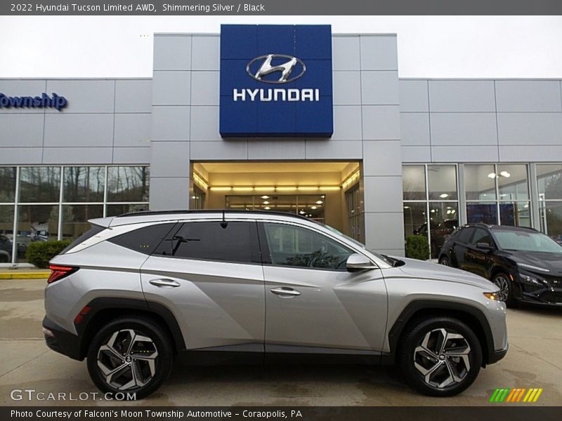 Shimmering Silver / Black 2022 Hyundai Tucson Limited AWD