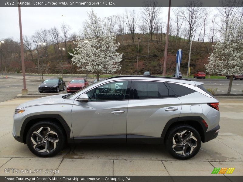 Shimmering Silver / Black 2022 Hyundai Tucson Limited AWD