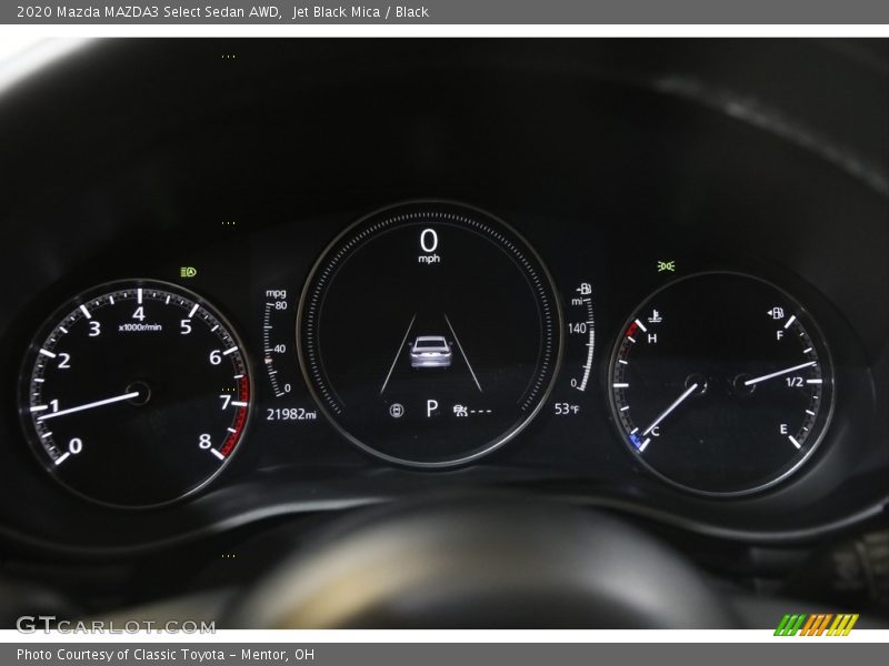 Jet Black Mica / Black 2020 Mazda MAZDA3 Select Sedan AWD
