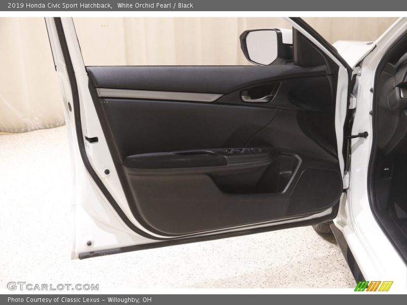 White Orchid Pearl / Black 2019 Honda Civic Sport Hatchback