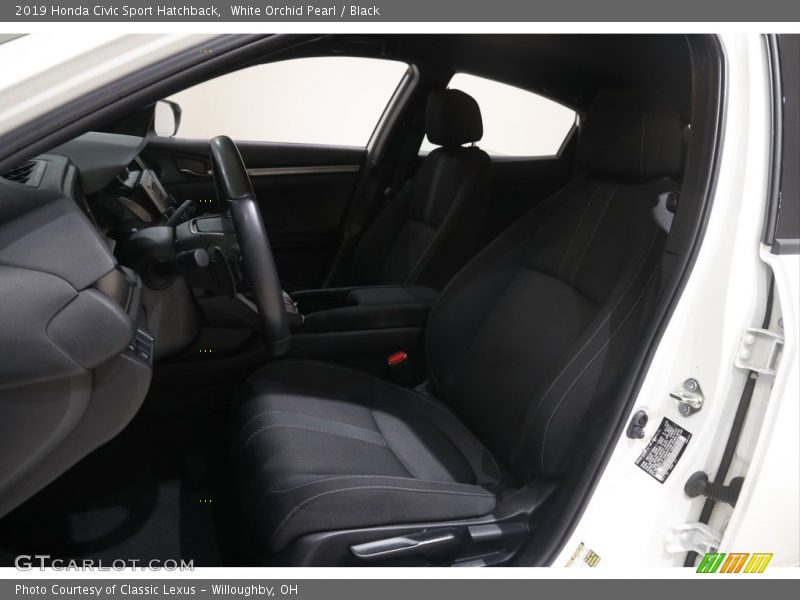 White Orchid Pearl / Black 2019 Honda Civic Sport Hatchback