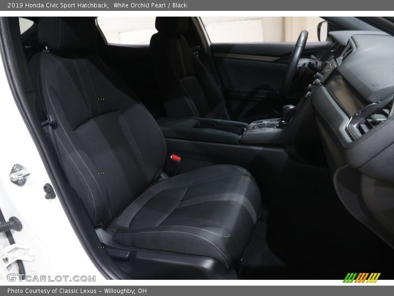 White Orchid Pearl / Black 2019 Honda Civic Sport Hatchback