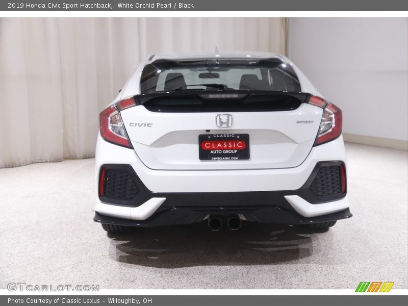 White Orchid Pearl / Black 2019 Honda Civic Sport Hatchback