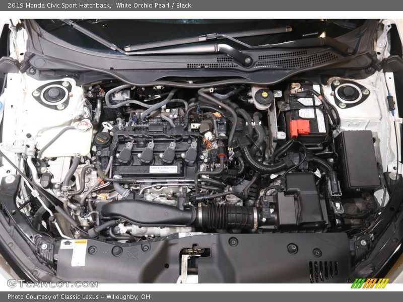 White Orchid Pearl / Black 2019 Honda Civic Sport Hatchback