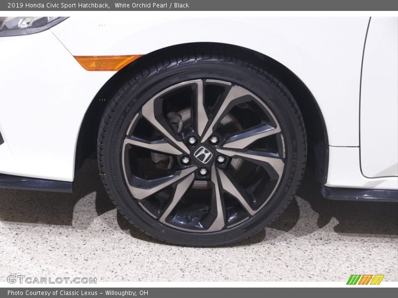 White Orchid Pearl / Black 2019 Honda Civic Sport Hatchback
