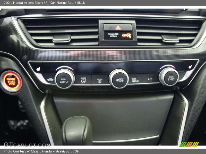 San Marino Red / Black 2021 Honda Accord Sport SE