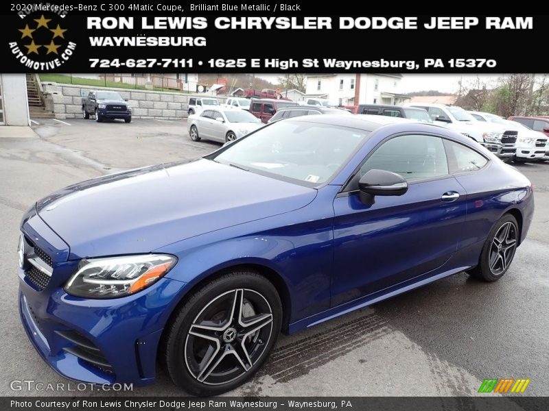 Brilliant Blue Metallic / Black 2020 Mercedes-Benz C 300 4Matic Coupe