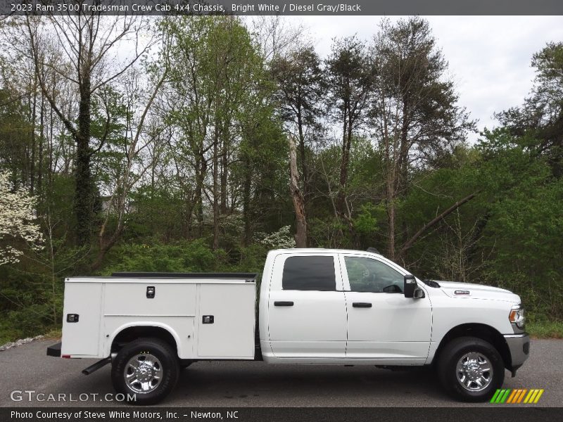 Bright White / Diesel Gray/Black 2023 Ram 3500 Tradesman Crew Cab 4x4 Chassis
