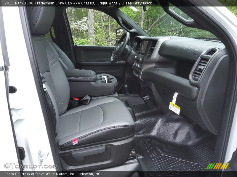Bright White / Diesel Gray/Black 2023 Ram 3500 Tradesman Crew Cab 4x4 Chassis