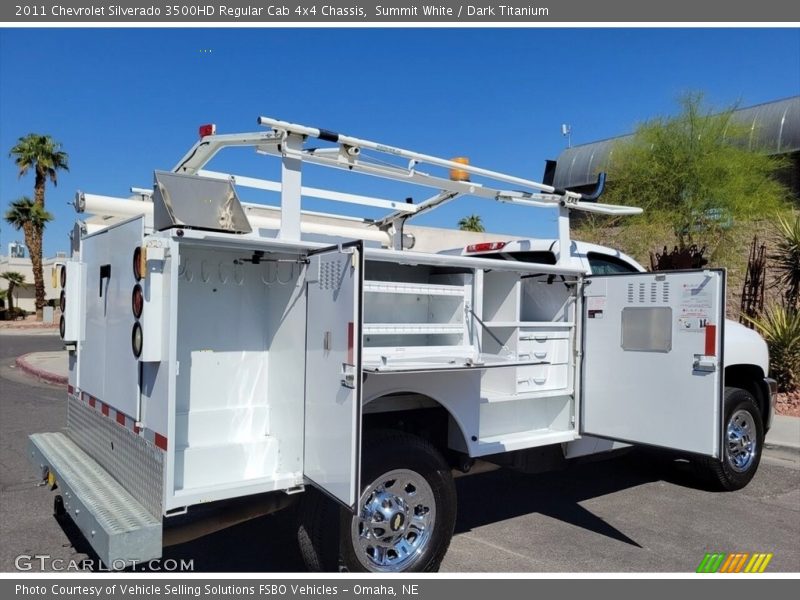 Summit White / Dark Titanium 2011 Chevrolet Silverado 3500HD Regular Cab 4x4 Chassis