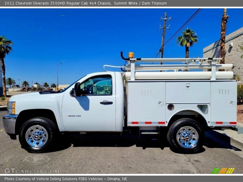 Summit White / Dark Titanium 2011 Chevrolet Silverado 3500HD Regular Cab 4x4 Chassis
